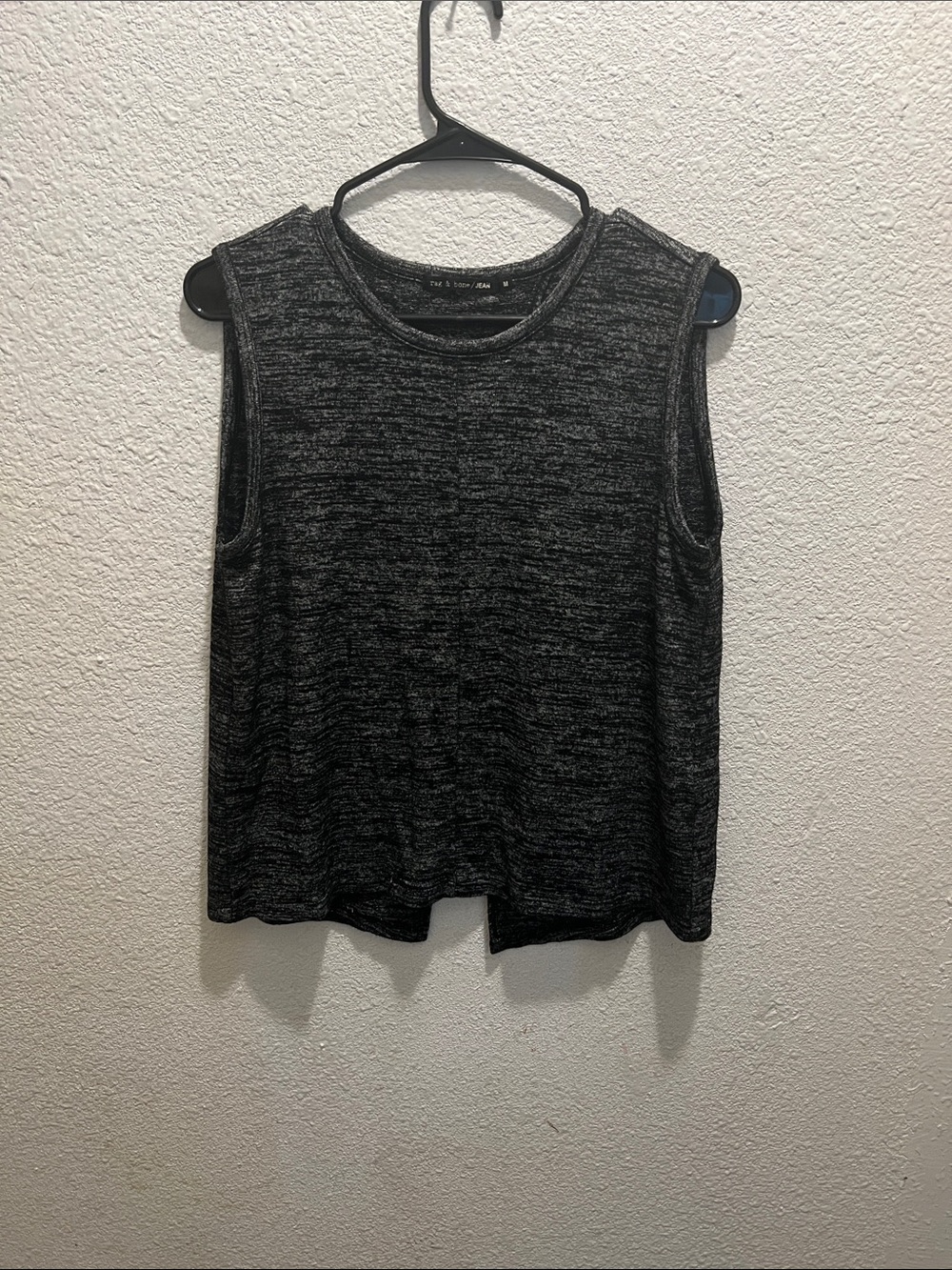 Sleeveless Heathered Gray Tank Top